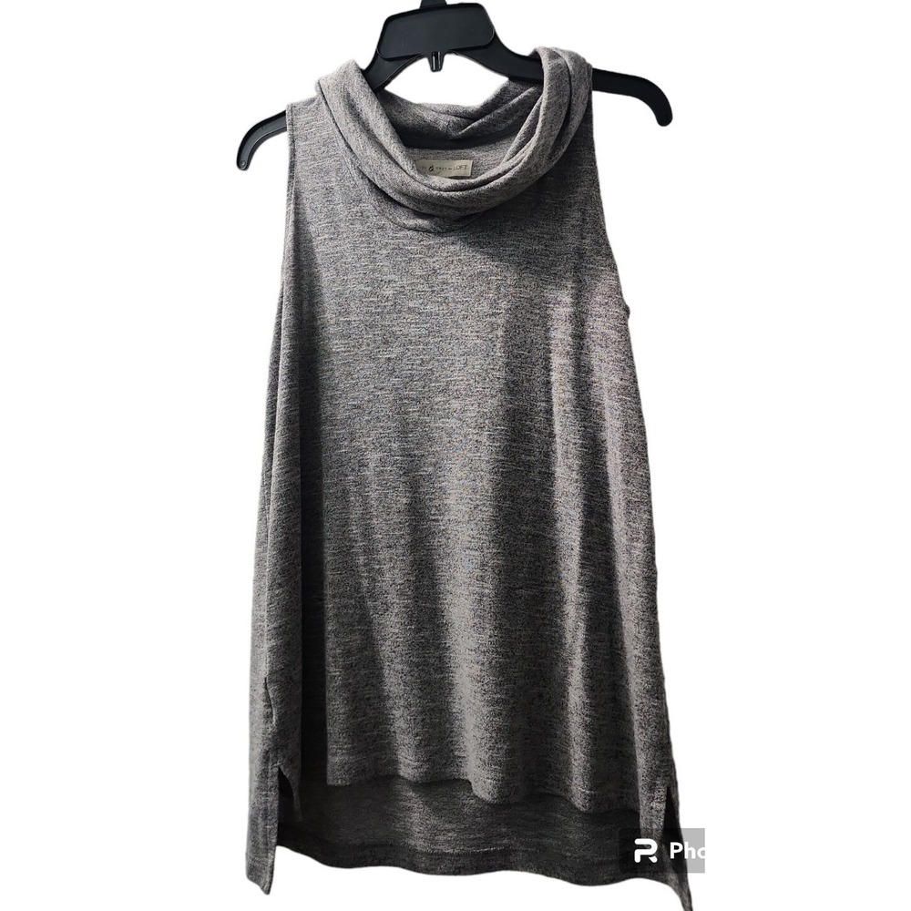 Lou & Grey for LOFT Cowl‎ Neck Sleeveless Tunic Top Casual Gray